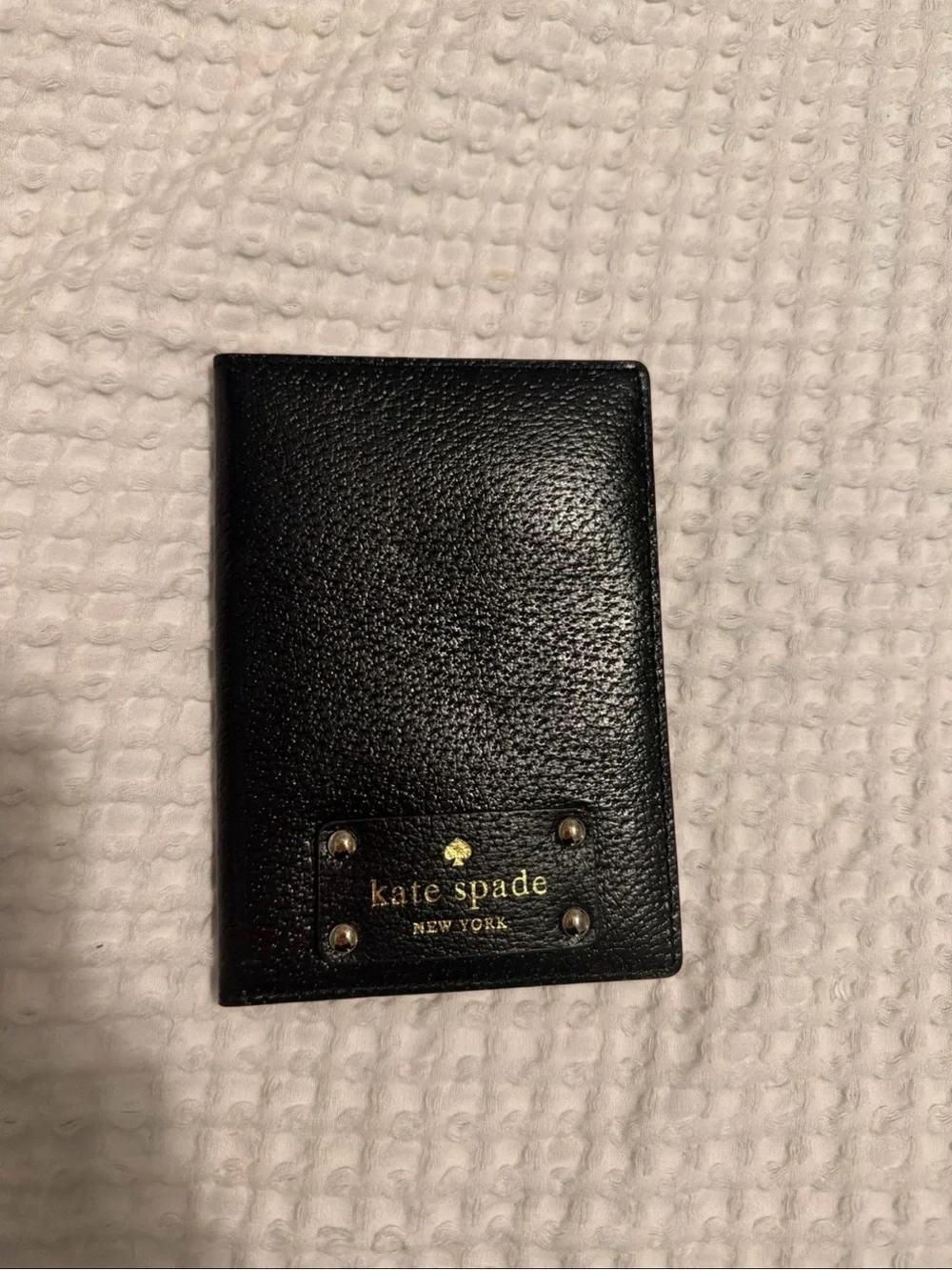 Kate Spade Black Leather Passport Holder